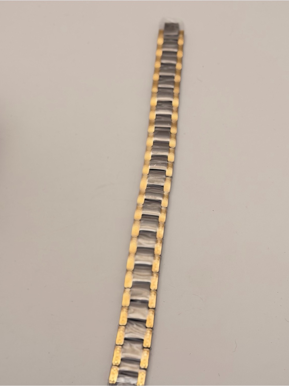 Magnetic Bracelet, Gold/Silver With Stones, New